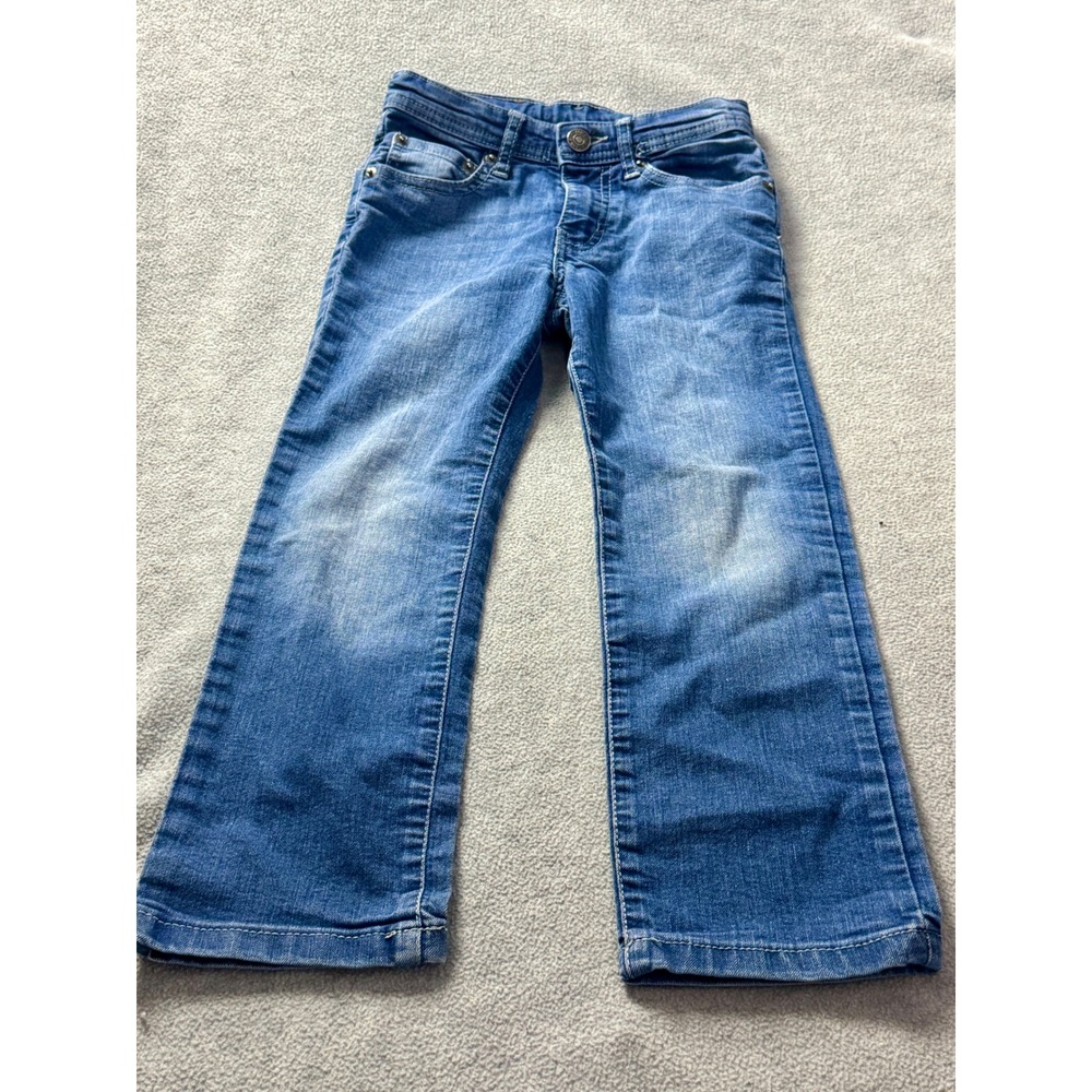 Buffalo David Bitton Kids Straight Leg Jeans Medium Wash Blue Denim Stretch 6 7